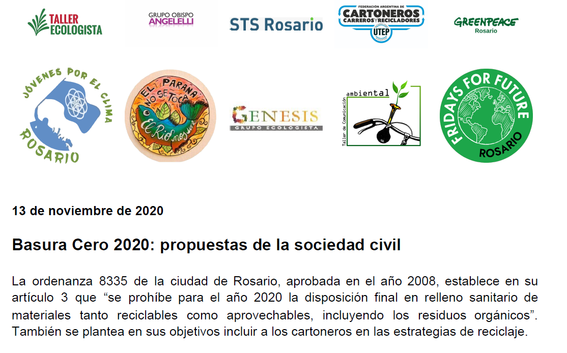 Basura Cero 2020: propuestas de la sociedad civil